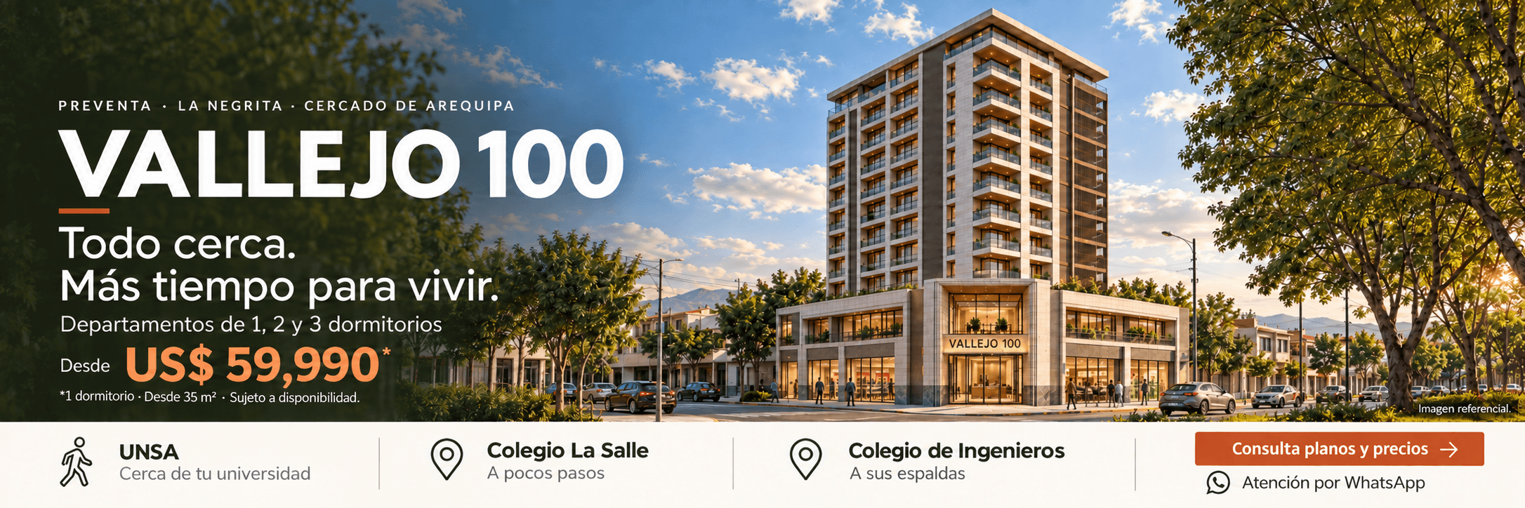 Departamentos en venta Vallejo 100